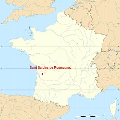 Fond de carte avec Saint-Sulpice-de-Roumagnac