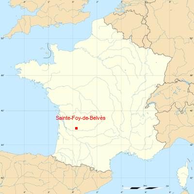 Fond de carte avec Sainte-Foy-de-Belvès