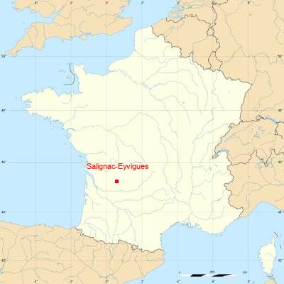 Fond de carte avec Salignac-Eyvigues