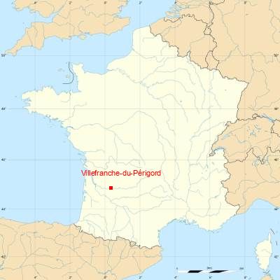 Fond de carte avec Villefranche-du-Périgord