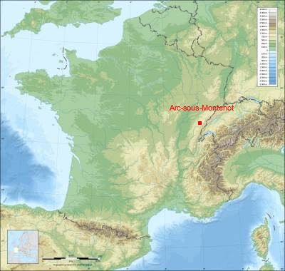 Carte de Arc-sous-Montenot
