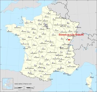 Carte de Bonnevaux-le-Prieuré