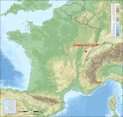Carte de Cussey-sur-Lison