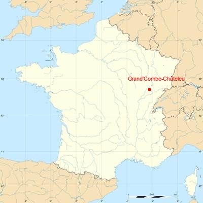 Fond de carte avec Grand'Combe-Châteleu