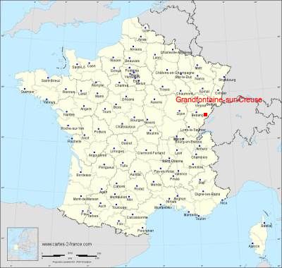 Carte de Grandfontaine-sur-Creuse