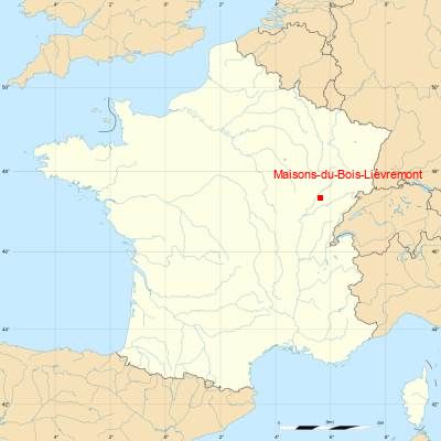 Fond de carte avec Maisons-du-Bois-Lièvremont