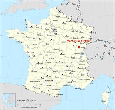 Carte de Mercey-le-Grand