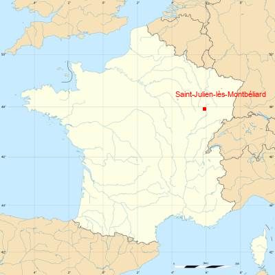 Fond de carte avec Saint-Julien-lès-Montbéliard