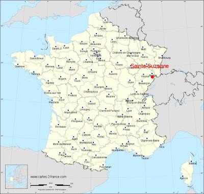 Carte de Sainte-Suzanne