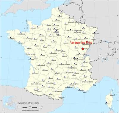 Carte de Vorges-les-Pins