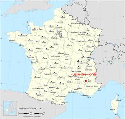 Carte de Bâtie-des-Fonds