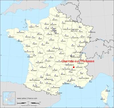 Carte de Charmes-sur-l'Herbasse