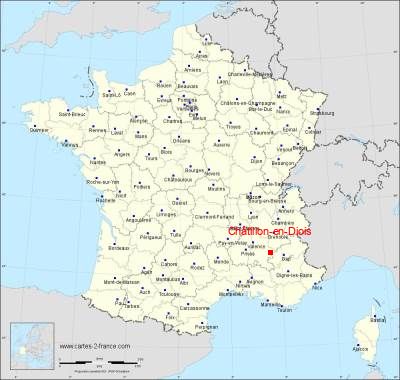Carte de Châtillon-en-Diois