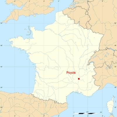 Fond de carte avec Poyols