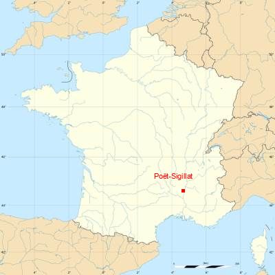 Fond de carte avec Poët-Sigillat