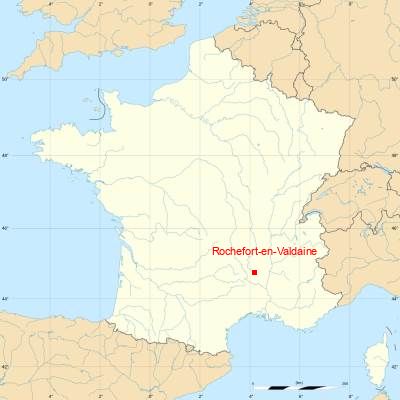 Fond de carte avec Rochefort-en-Valdaine