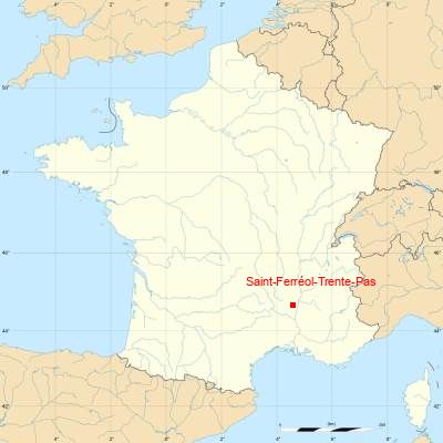 Fond de carte avec Saint-Ferréol-Trente-Pas