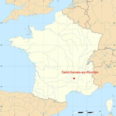 Fond de carte avec Saint-Gervais-sur-Roubion