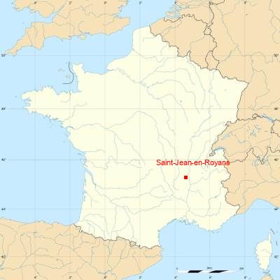Fond de carte avec Saint-Jean-en-Royans