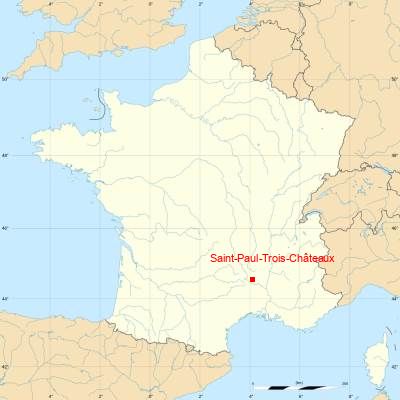 Fond de carte avec Saint-Paul-Trois-Châteaux