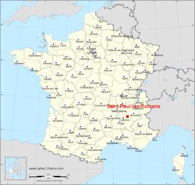 Carte de Saint-Paul-lès-Romans