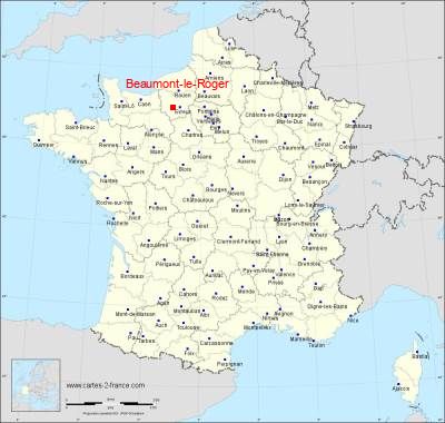 Carte de Beaumont-le-Roger