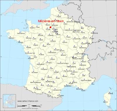 Carte de Mézières-en-Vexin