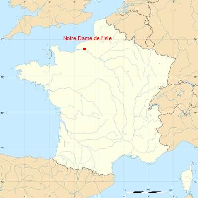 Fond de carte avec Notre-Dame-de-l'Isle