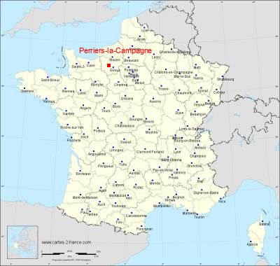 Carte de Perriers-la-Campagne