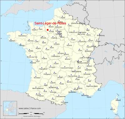 Carte de Saint-Léger-de-Rôtes