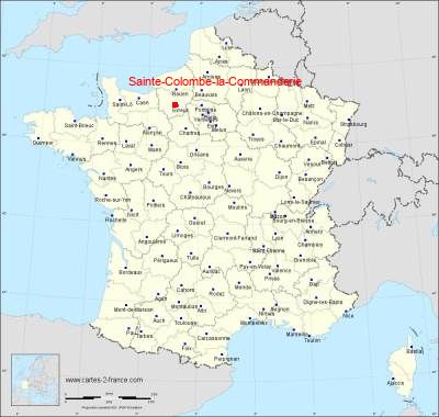 Carte de Sainte-Colombe-la-Commanderie