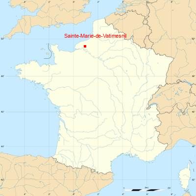 Fond de carte avec Sainte-Marie-de-Vatimesnil