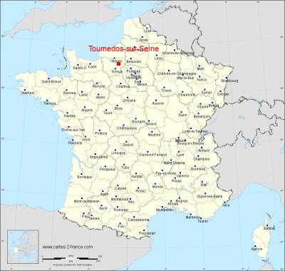 Carte de Tournedos-sur-Seine