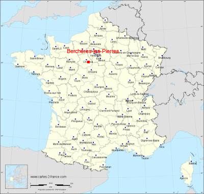 Carte de Berchères-les-Pierres