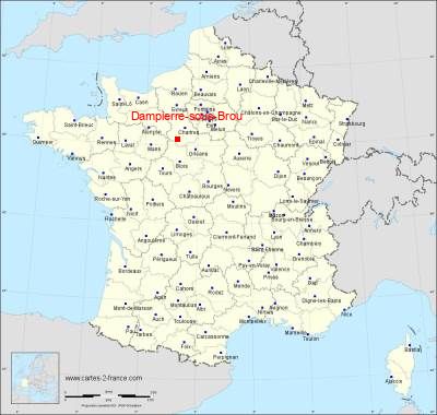 Carte de Dampierre-sous-Brou