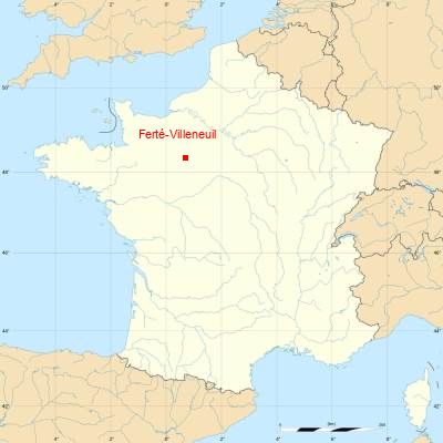 Fond de carte avec Ferté-Villeneuil
