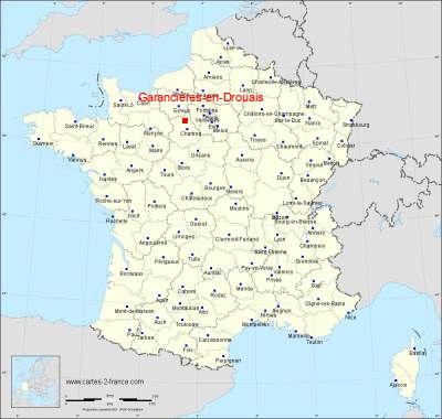 Carte de Garancières-en-Drouais