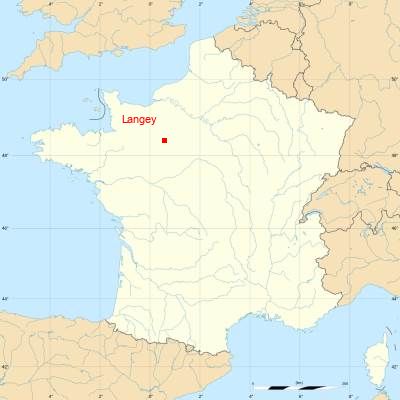 Fond de carte avec Langey