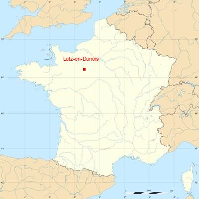 Fond de carte avec Lutz-en-Dunois