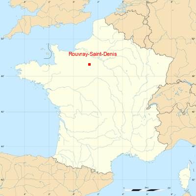Fond de carte avec Rouvray-Saint-Denis