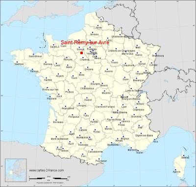 Carte de Saint-Rémy-sur-Avre