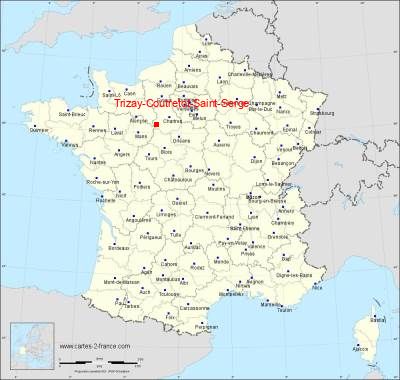 Carte de Trizay-Coutretot-Saint-Serge