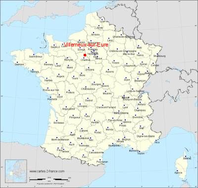Carte de Villemeux-sur-Eure