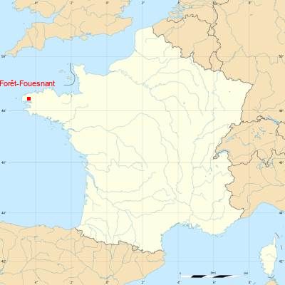 Fond de carte avec Forêt-Fouesnant
