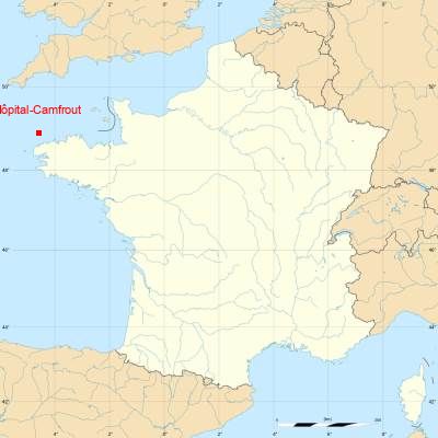 Fond de carte avec Hôpital-Camfrout