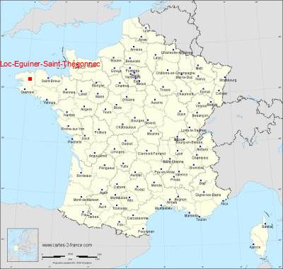Carte de Loc-Eguiner-Saint-Thégonnec