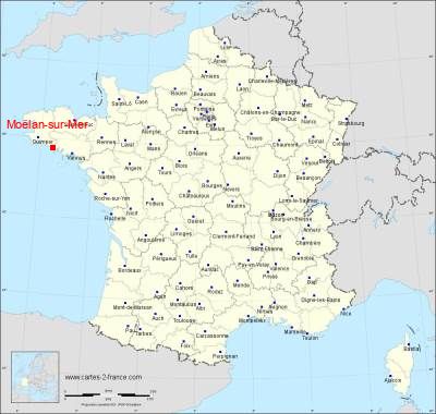 Carte de Moëlan-sur-Mer
