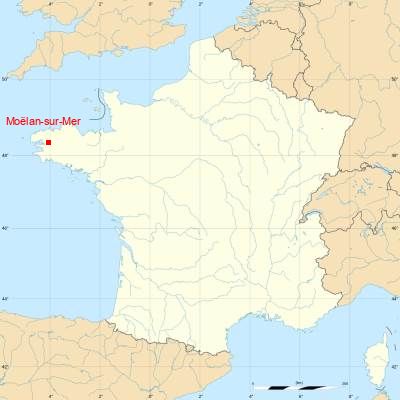 Fond de carte avec Moëlan-sur-Mer