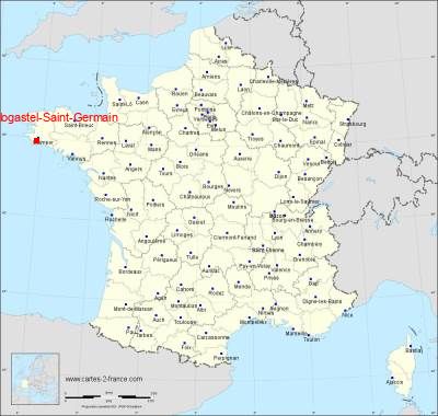 Carte de Plogastel-Saint-Germain