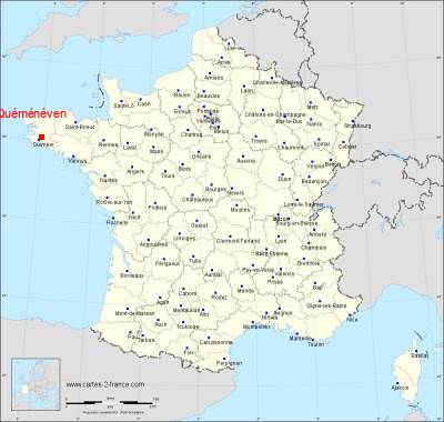 Carte de Quéménéven